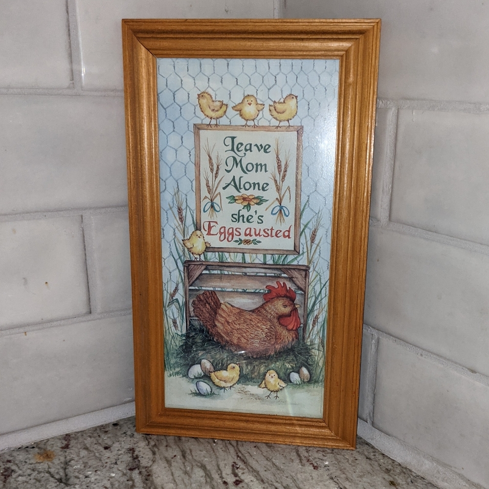 Figi Graphics Chicken Art Leave Mom Alone She's Eggsausted EUC & Fun Cottage